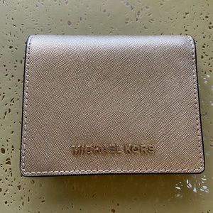 Michael Kors Gold Compact Snap Wallet